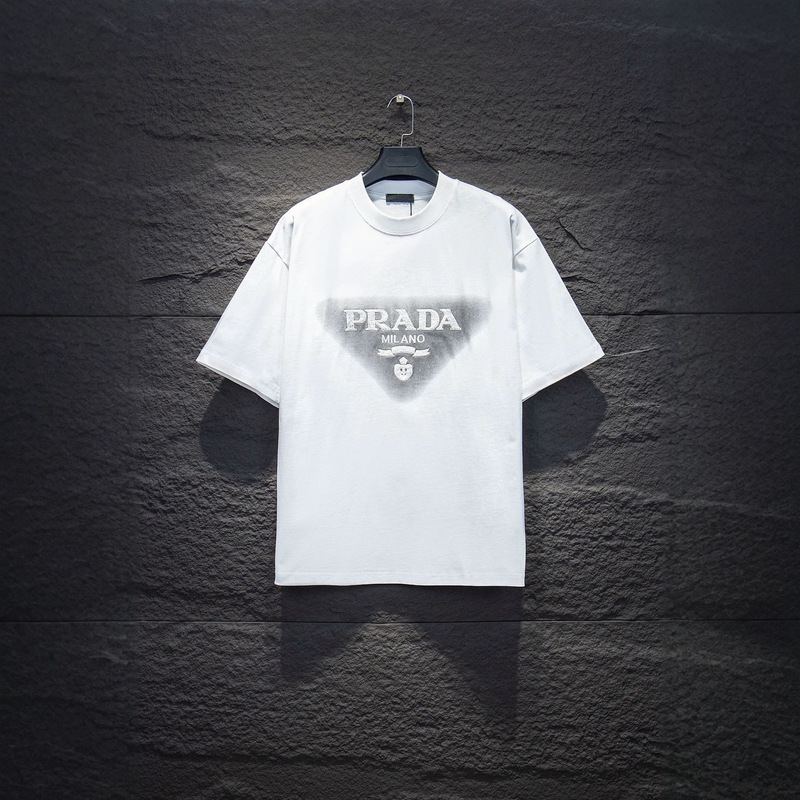 New Foreign Trade Brand Pure Cotton Round Neck T-Shirt, Trendy Unisex Casual Style, Loose Fit Short Sleeve Double Yarn Cotton