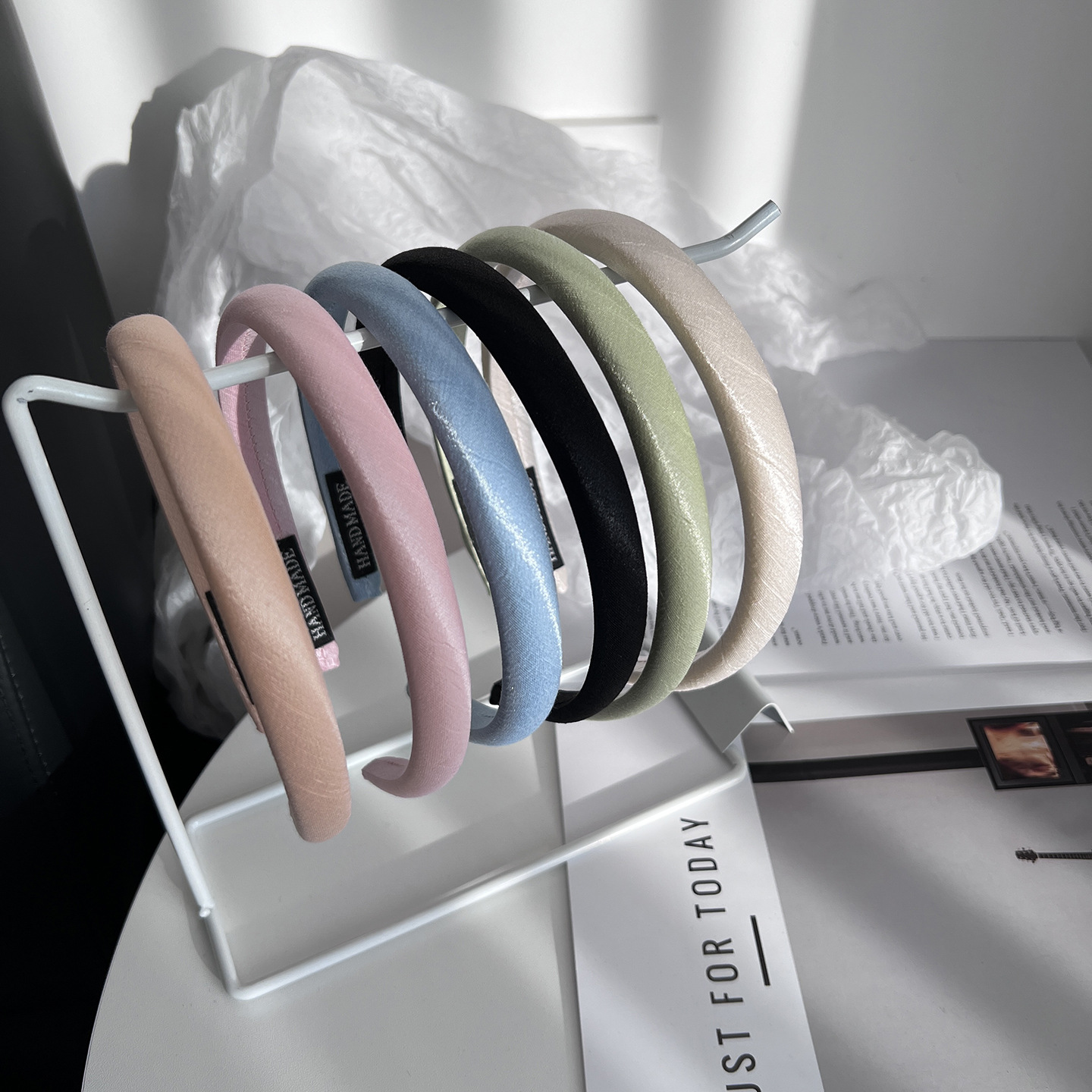 Exquisite Satin Headband For Women Solid Colour Minimalist Style_voghion.com