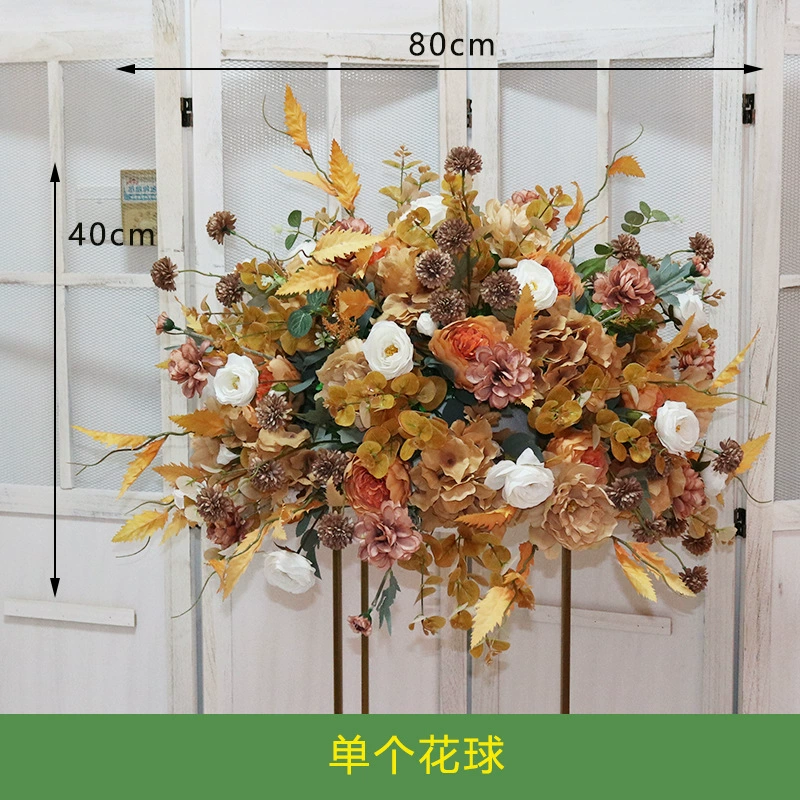 [婚庆道具花球绢花成品森系花艺路引花婚礼酒店舞台橱窗装饰]