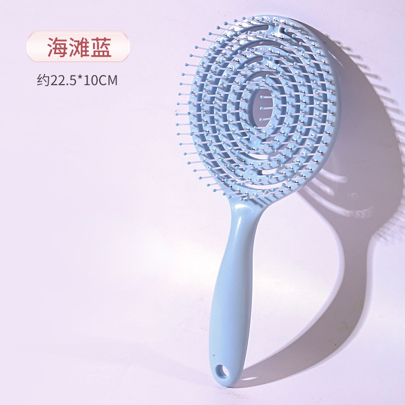 Peines huecos en forma de lollipop Peines altos craneales modelado flácido Peines color carrón Diseño hueco de dama Peines