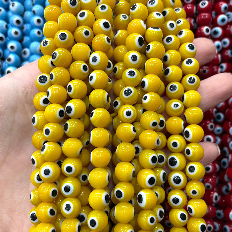 Cuentas de vidrio turcas con diseño de ojo turco, cuentas sueltas de colores, cuentas pequeñas, accesorios de joyería DIY, cuentas de vidrio image 23