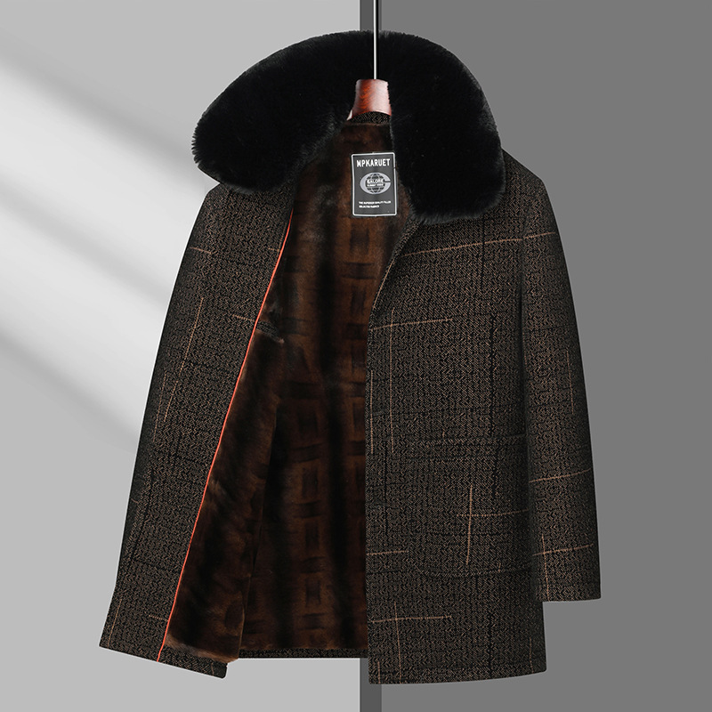 Prendas de vestir de invierno para abuelo, prendas de vestir de chenilla gruesa y con forro polar para hombre, prendas de vestir de algodón para personas de mediana edad y mayores, chaqueta acolchada de algodón para papá