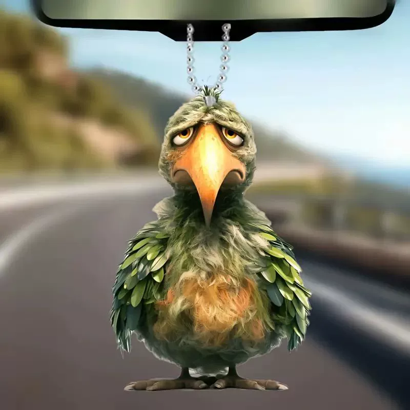 Креативная личность милая зеленая птица акриловый подвеска трансграничный плоский автомобиль новый подвеска рюкзак подвеска