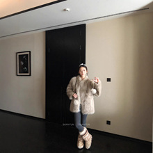 崇福衫韵宅女椰奶球仿狐狸毛环保皮草毛毛外套女可爱宅女风网红款