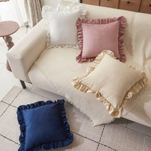 跨境一件代发荷兰绒抱枕套外贸高端欧式靠枕套厂家直销护腰靠垫套