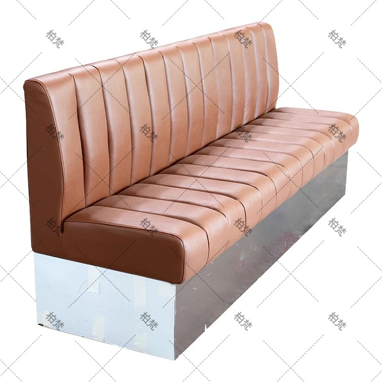 Almacenamiento sofá de madera sólida sofá curva de forma especial contra la pared cafetería cadena de tiendas restaurante comercial exclusivo transfronterizo