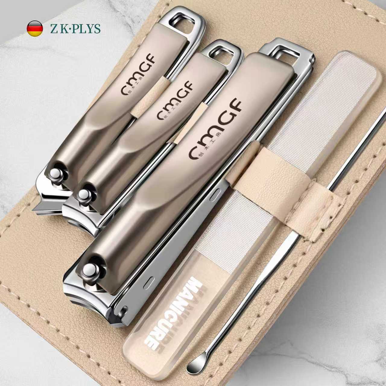 Nail clip, cortadora de uñas, cortadora de uñas, conjunto completo de cortadoras de uñas, herramienta de impresión de logotipo única para el hogar, anti-splash