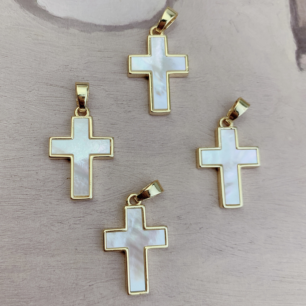 1 Piece Shell Copper Cross display picture 3