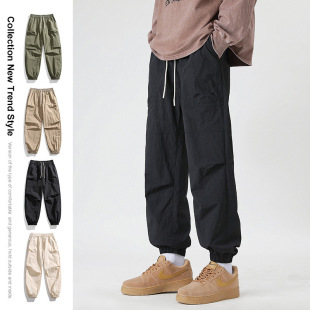 Outdoor Quick-drying Pants Men's Summer Thin American Style Straight Tooling Pants Spring and Autumn Hiking Hiking Pants Trendy Brand