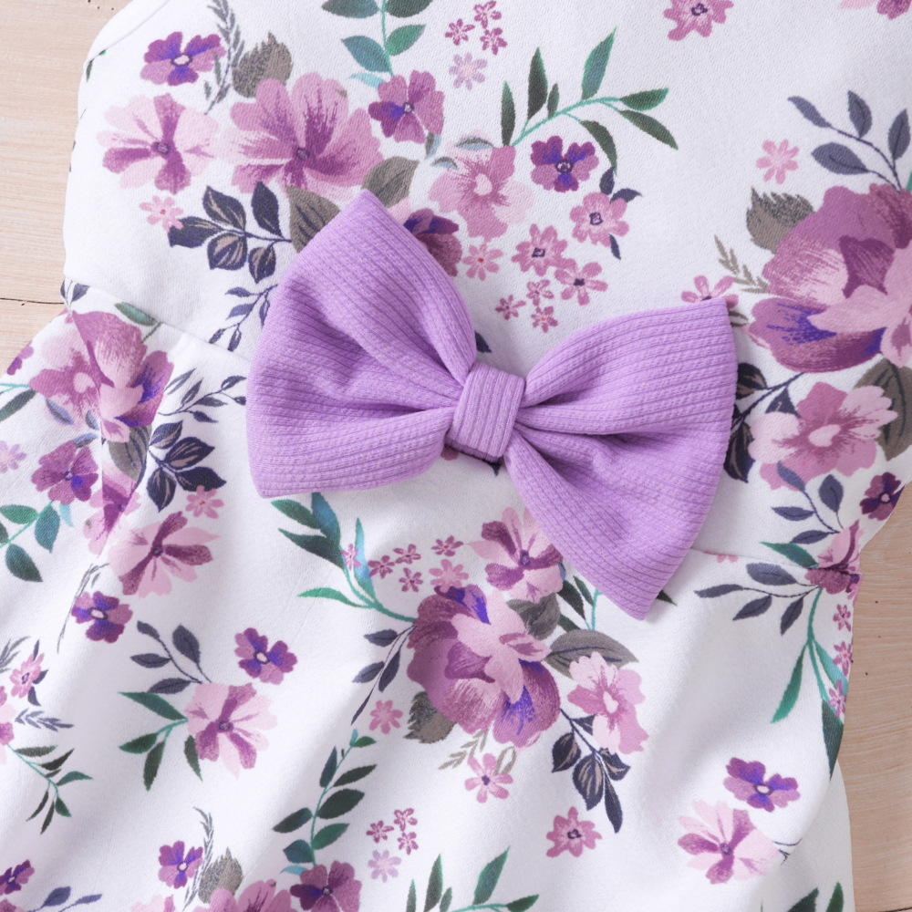 Vêtements pour enfants EW Nouveau produit pour filles Printemps et automne Robe imprimée Ensemble cardigan tricoté TZ828-C_voghion.com