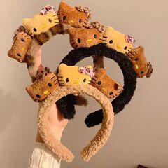 网红可爱猫咪发箍女洗脸敷面膜发箍防滑压发外出拍照打卡发捆头饰