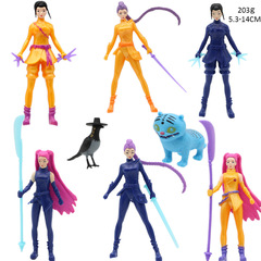 跨境新品2-4.5寸猎魔女团明星手办 公仔周边游戏玩偶模型桌面摆件
