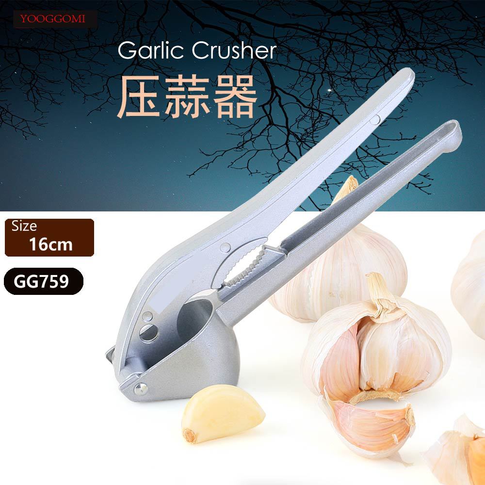 Thickened Alloy Manual Garlic Press Garlic Masher Kitchen Garlic Squeezer Garlic Peeler Ginger Juicer Garlic Clip Walnut Tool