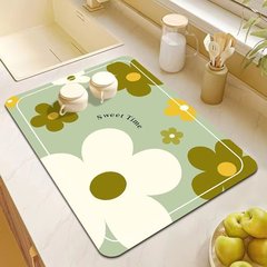 Kitchen Countertop Drain Mat Household Dining Kitchen Drain Mat Stand Dish Drain Mat Bar Silicone Putty Absorbent Mat