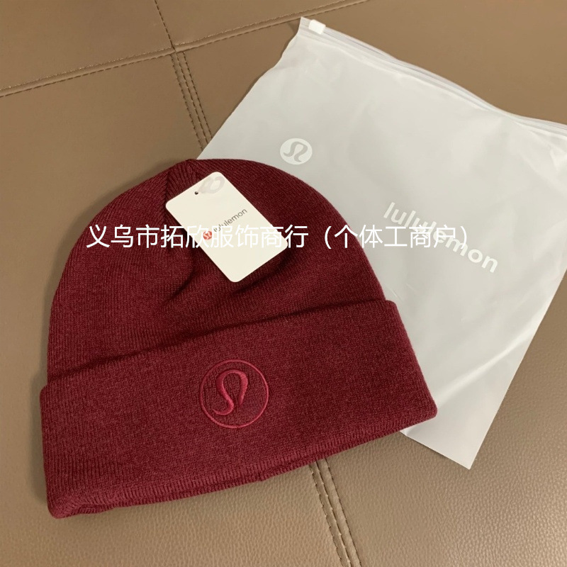 欧美潮牌LU秋冬季保暖针织毛线帽女显脸小针织帽网红刺绣户外冷帽|undefined