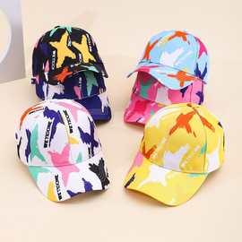 春季新款字母涂鸦时尚棒球帽韩版潮流百搭遮阳帽男女休闲鸭舌帽子