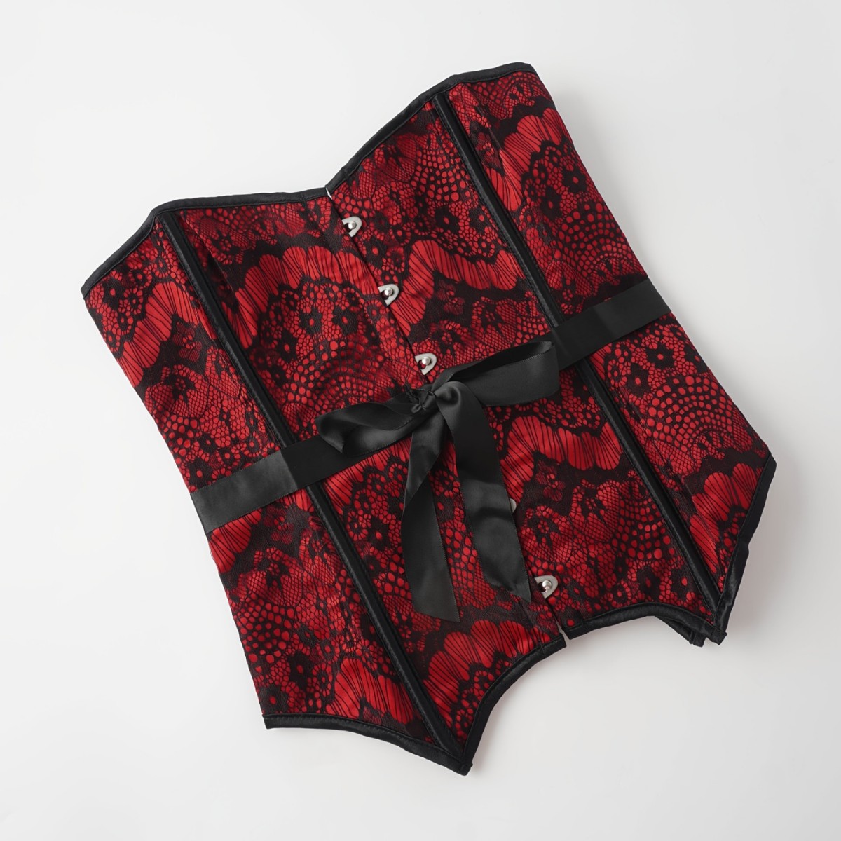 Europa y los Estados Unidos negro y rojo frente correa abdominal damas cintura cintura belleza corte hueso de pescado túnica