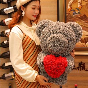 Factory wholesale Valentine's Day gift rose hug bear fat bear doll creative Amazon cross-border website
