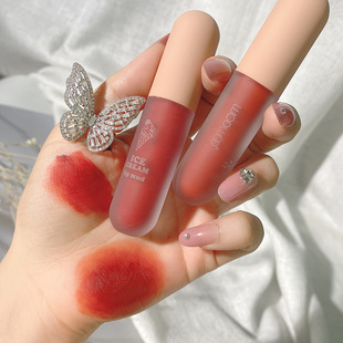 WODWOD Ice Cream Lip mud Matte Velvet Matte Lip Glaze non-stick cup non-fading student Daily plain lipstick