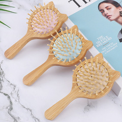 Cartoon Cute Cat Bamboo Air Cushion Massage Comb Air Cushion for Kids and Young Girls Makeup Comb Wooden Comb Wooden Curling Comb