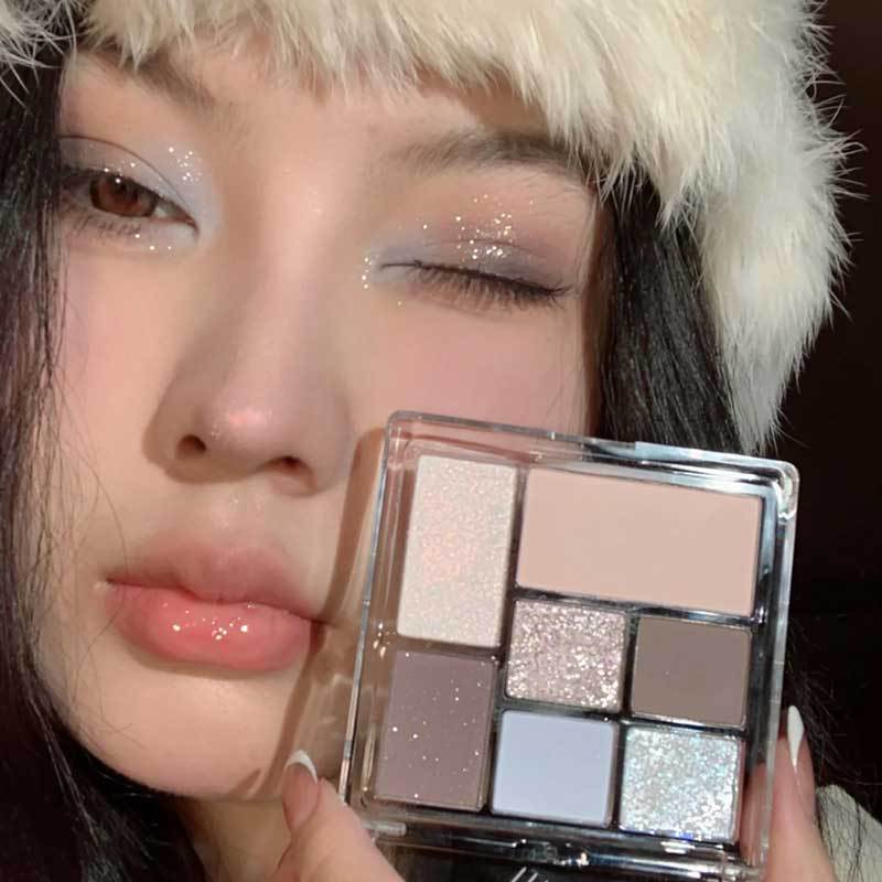 Sombra de ojos de siete colores Capel Tangram Color tierra Rosa de alto brillo Cosméticos de sombra de ojos de viento puro de alta calidad