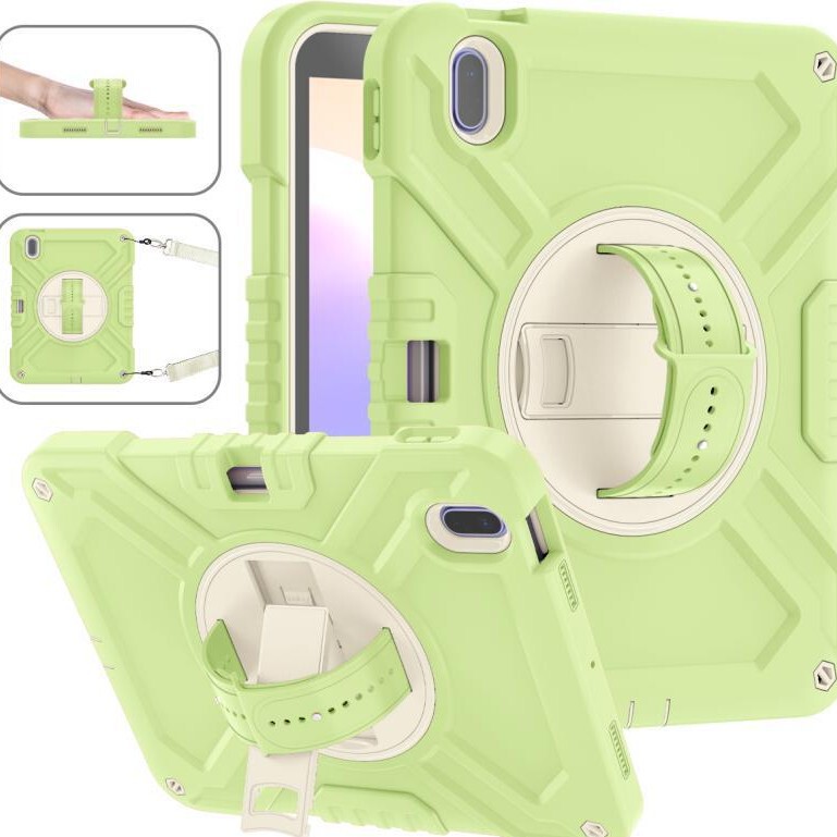 Suitable for iPad Air11/Pro11 Silicone Anti-Fall Rotating Stand Protective Case with Pen Slot and Shoulder Strap Suitable for iPad Air11/Pro11 Silicone Anti-Fall Rotating Stand Protective Case with Pen Slot and Shoulder Strap