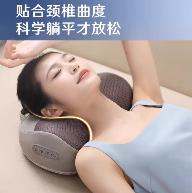 頸椎枕、温湿布、磁気療法、睡眠用首枕、健康枕、頸椎修復専用マッサージ枕、円筒形頸椎枕|undefined