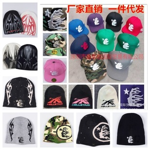 Hellstar fitted hat �ԲʠC荽�������ñ ��Ů�\�Ӱ���ñ ë��ñ