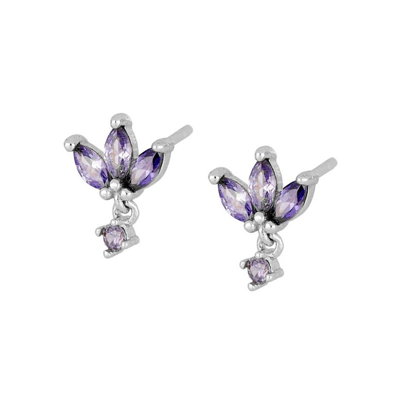 Sterling Silver Needle Inlaid Zircon Butterfly Ear Clip Earrings Women's Simple Elegant Earrings Niche Design Ins Style Jewelry display picture 11
