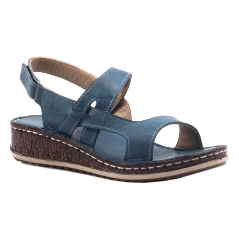 Внешняя торговля 2019 лето новый академический стиль низкий каблук клин повседневные сандалии плюс размер 40-43сандалии