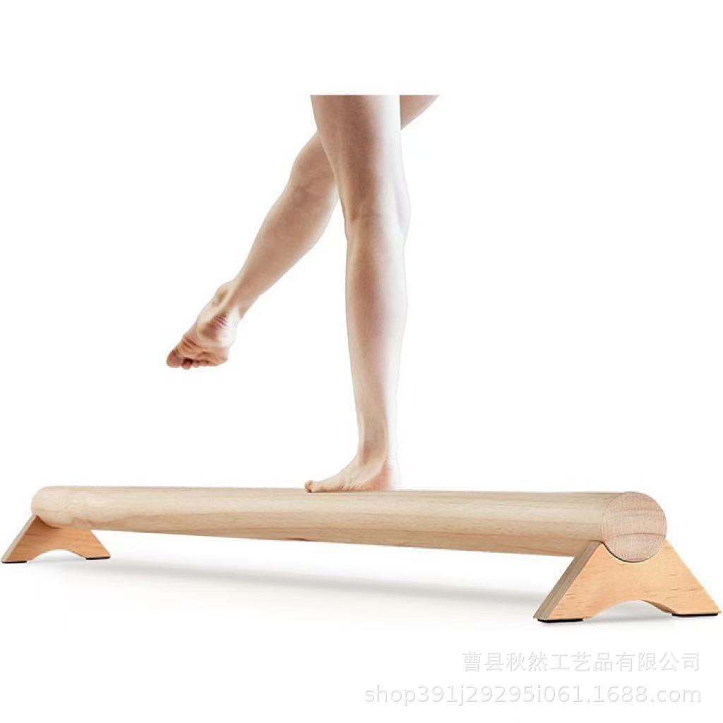 Wooden Balance Bar Gymnastics Beam Ankle Balance Trainer Russian Style Inversion Rack Push-Up Balance Bar Training