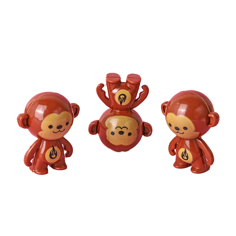 Vaso de dibujos animados giratoria truco mini mono lindo 45mm huevo torcido juguete para niños regalo puesto al por mayor