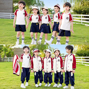 Kindergarten garden clothes spring and autumn baseball uniform sports three-piece suit primary school student school uniform British children class uniform wholesale