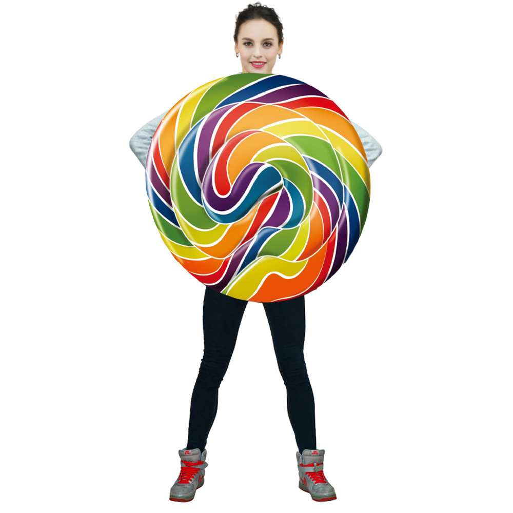Ola caramelo familia fiesta traje de caramelo padre-niño traje divertido piruleta carnaval Cosplay COS traje