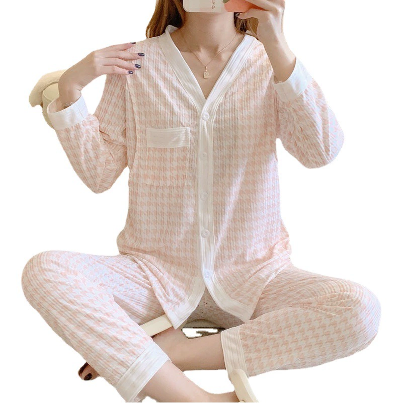 Летнее тонкое послеродовое месячное платье для беременных женщин пижамы для кормления женщин Весна и осень дышащий впитывающий пот материнский кормящий грудью костюм больших размеров