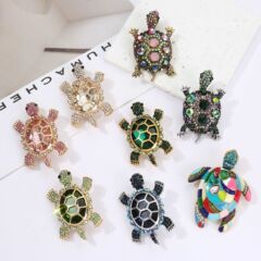 新品ファッションレトロ亀ブローチ高级感动モノピンウミガメアクセサリー洋风アクセサリーピンブローチ
