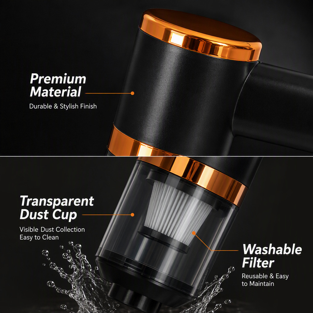 Car Wireless Vacuum Cleaner High Power High Suction Mini Handheld Car Household Indoor Small Electric Vacuum Cleaner