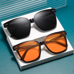 2022 New Retro Square Frame Sunglasses for Women, Influencer Style, Instagram Look, Large and Round Face Slimming Streetwear Sunglasses, Versatile and Fashionable