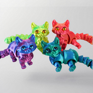 Cross-border 3d printing cute cat cute net red explosions ornaments hand-made model simulation toys new animals