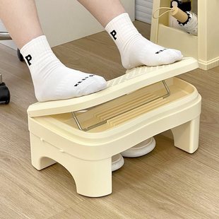 Office Footstool under the Table, Two-Legged Workstation Footstool, Foot Massage, Leg Footrest