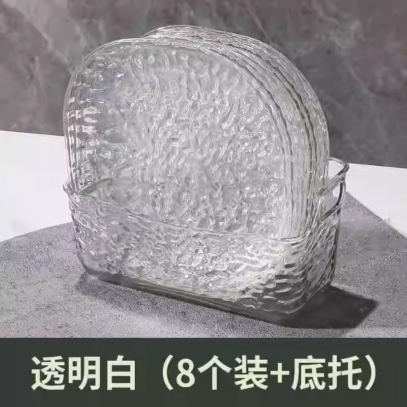 零食加厚盘小吃吐骨头盘碟家用食品级餐桌垃圾渣盘碟子礼品套装|undefined