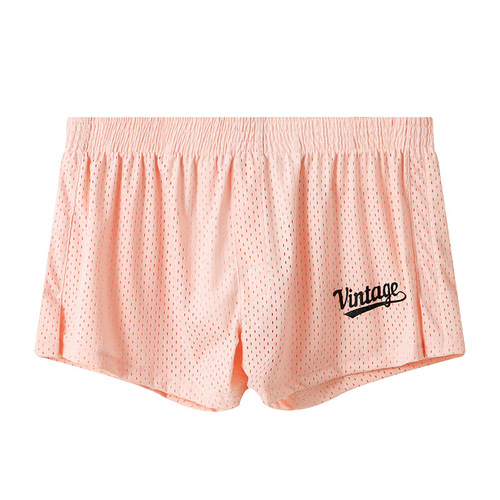 Arrow pants men's underwear mid-waist ice silk underwear summer boxer breathable mesh ultra-thin quick-drying sports shorts pajama pants