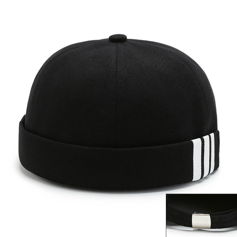 Landlord hat cotton beanie, solid spring–autumn brimless cap, one size adjustable 56–58 cm