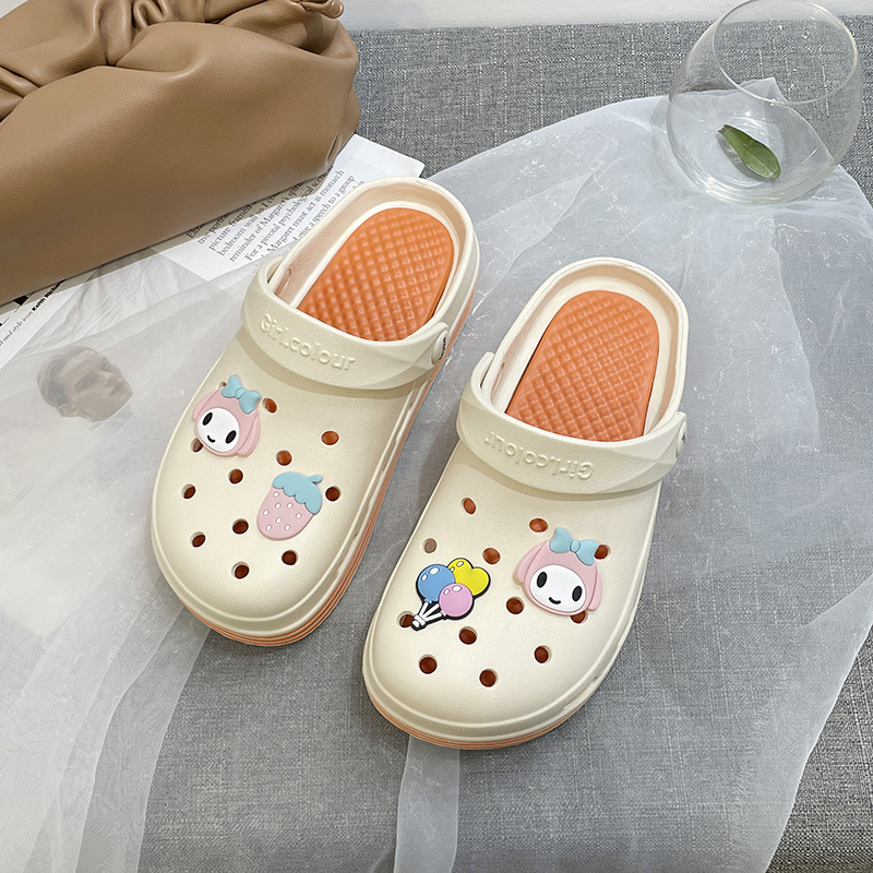 Eva Hole zapatos de verano lindo vestido de chicas mareas de corazón enfermeras antideslizantes bolsa de trabajo zapatillas de playa al por mayor