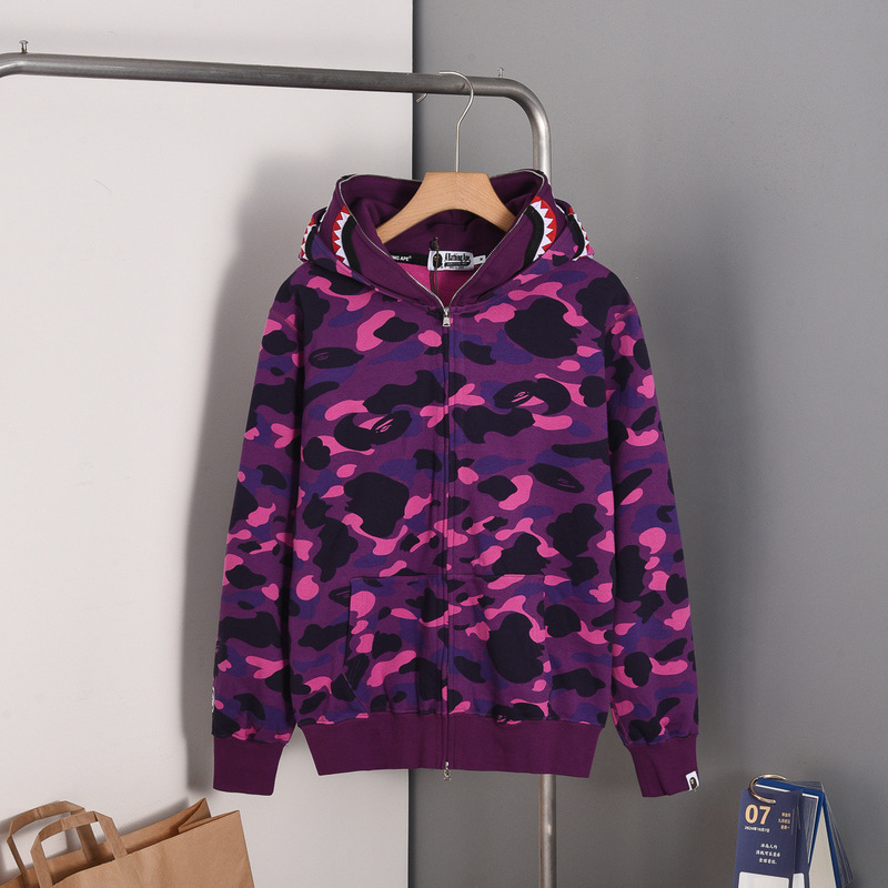 Cross-Border Foreign Trade Dropshipping High-End Version Trendy Brand Bape Shark Camouflage Zip-Up Hoodie Jacket Cross-Border Foreign Trade Dropshipping High-End Version Trendy Brand Bape Shark Camouflage Zip-Up Hoodie Jacket