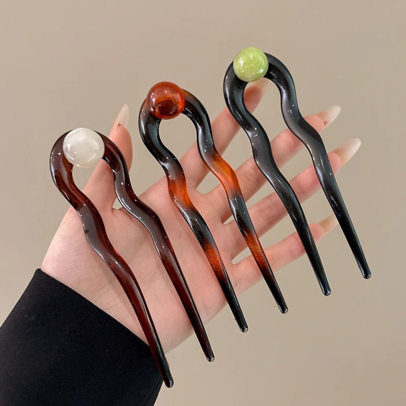 Nausea perla estilo retro pinzas de cabello en forma de U para mujeres pinzas de cabello de alta calidad 2025 pinzas de cabello de verano de alta gama pinzas de cabello accesorios para el cabello