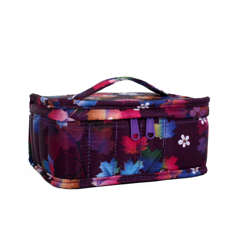 Nueva bolsa de cosméticos portátil de color puro con logotipo impreso, bolsa de cosméticos simple, bolsa de lápiz labial portátil de viaje transfronteriza, venta al por mayor