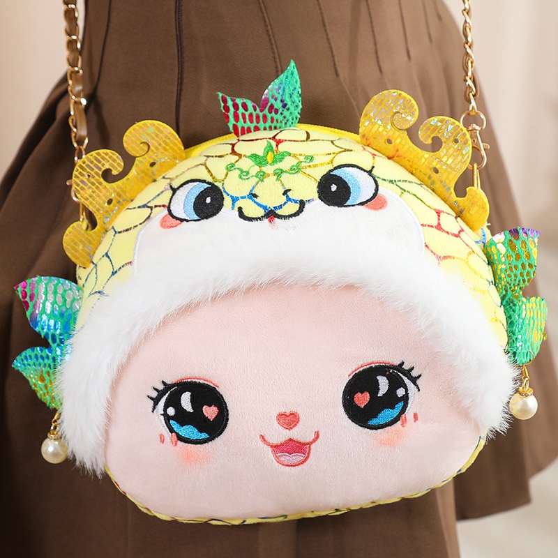 2025 Monedero de dinero de año nuevo, sobre rojo de año nuevo, mascota del año de la serpiente, juguete de peluche, regalo de la reunión anual para niños