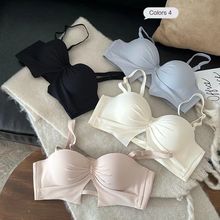 C031  无钢圈小胸聚拢性感蕾丝AB通杯简约风褶皱设计少女感内衣套