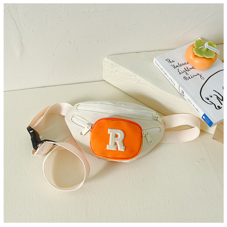 Kid's Small All Seasons Canvas Letter Fashion Dumpling Shape Zipper Fanny Pack display picture 3
